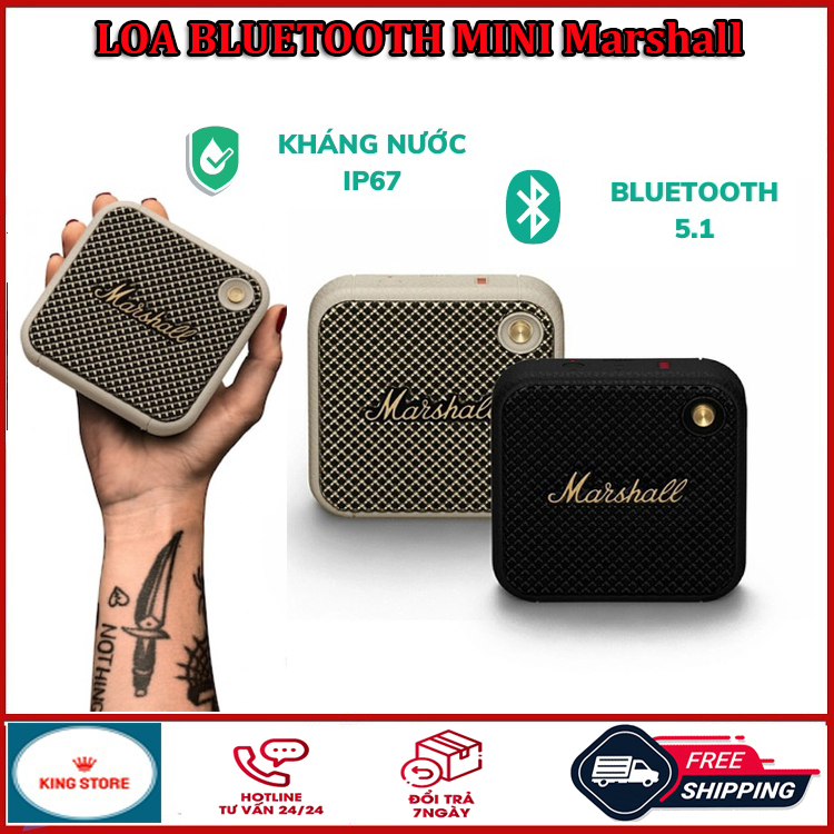 Loa nghe nhạc bluetooth mini, loa bluetooth không dây Marshall âm thanh siêu chất, loa bluetooth hát karaoke chống nước cao cấp, loa bluetooth bass mạnh, loa bluetooth mini giá rẻ, loa mini