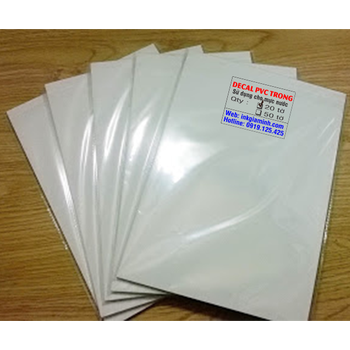 [HCM]combo 5 xấp decal pvc trong suốt khổ A4