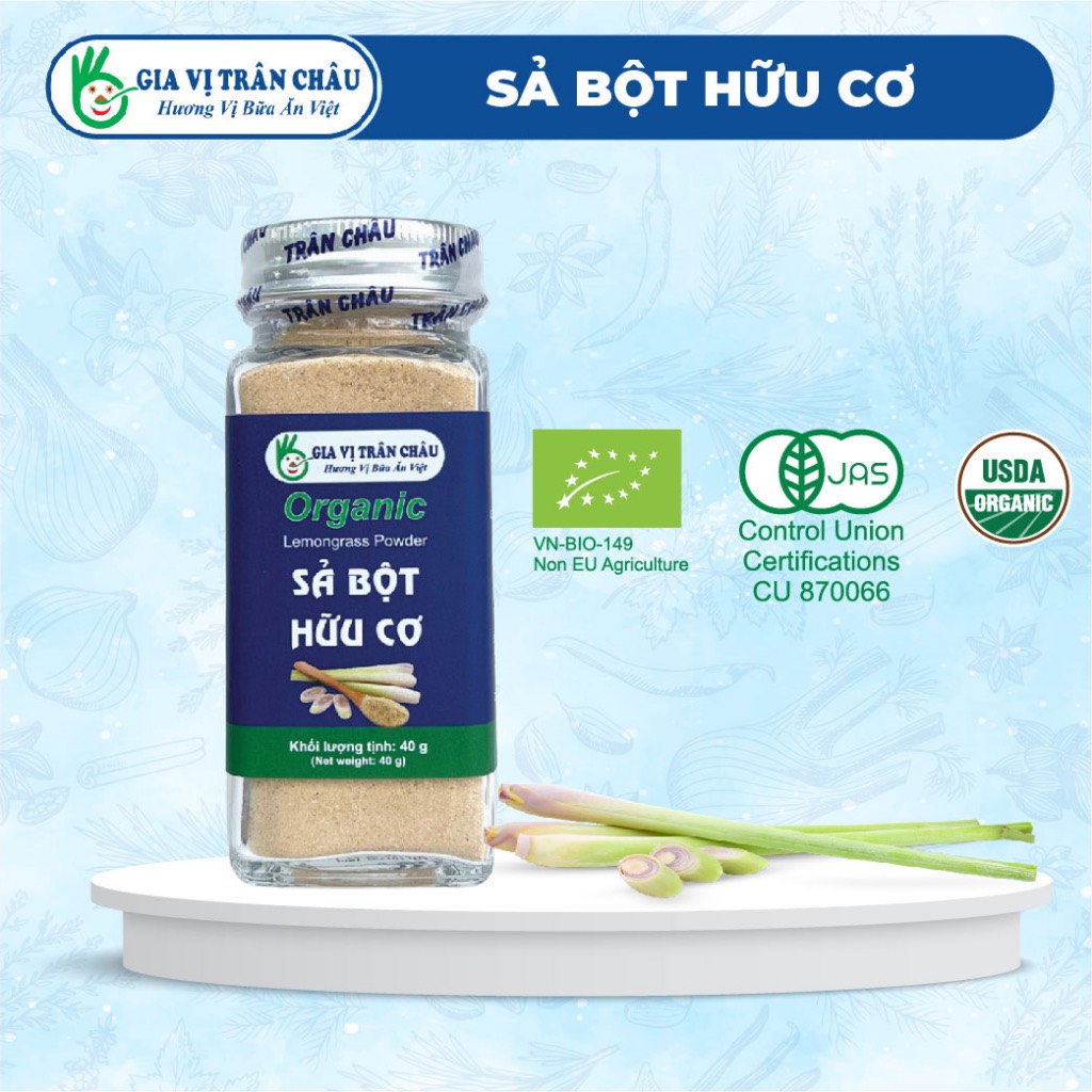 Sả bột hữu cơ Trân Châu hũ 40g