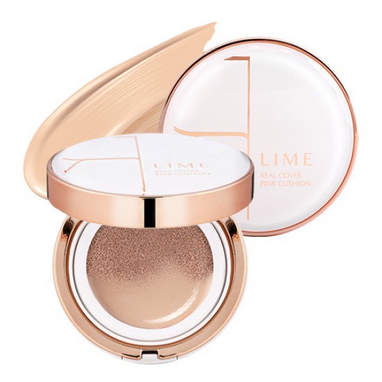 Phấn Nước Cho Da Dầu Da Mụn Lime Real Cover Pink Cushion- Trắng 15g