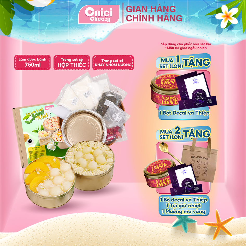 Set of Fruit Jasmine Oolong Cake with Onici Tin Box, Finished Product, 1 Box of Cake, 750ml