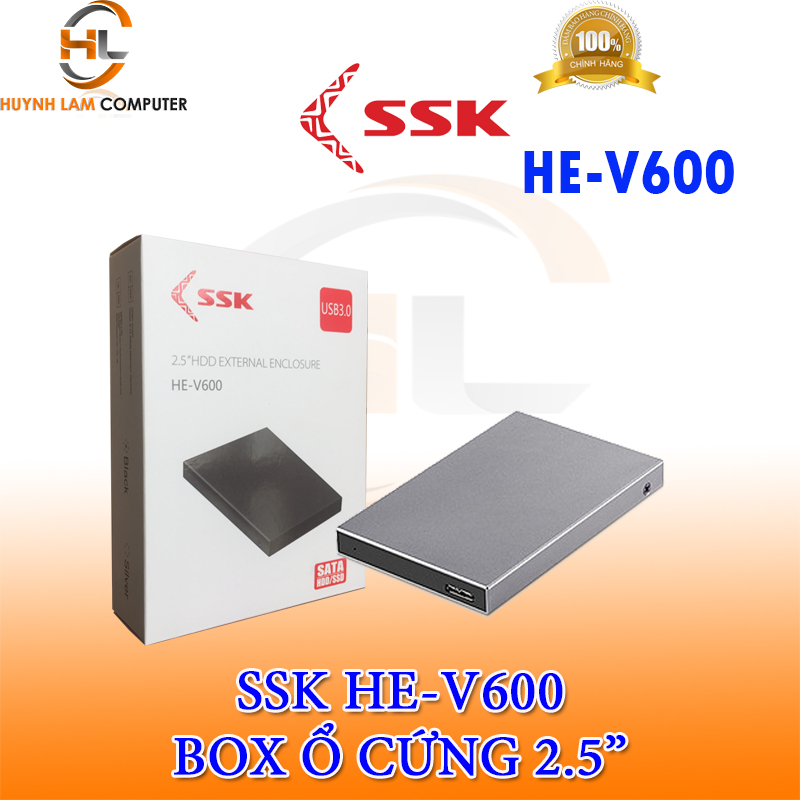 Box SSK HE V600 USB 3.0 - Hộp đựng ổ cứng 2.5inch Hàng chính hãng