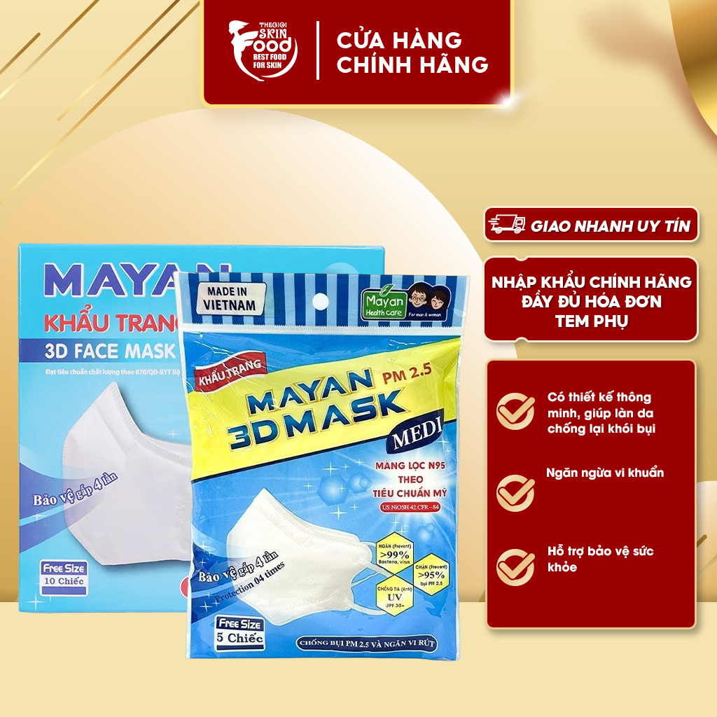 Khẩu Trang Đa Năng Mayan PM2.5 3D Mask MediMayan PM2.5 3D Mask Medi