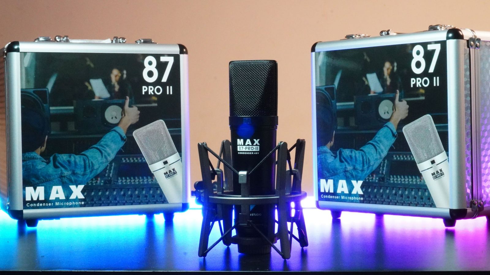 Mic thu âm max 87-pro-ii , micro 48v thu âm chuyên nghiệp , condenser microphone , dùng cho phòng thu , livestream , karaoke online , tương thích nhiều loại soundcard , mixer , thiết kế tinh tế , sang trọng.