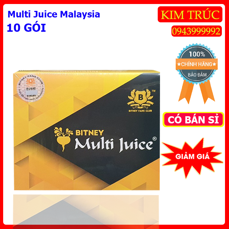 Multi juice sản xuất xứ malaysia 1 hộp 10 gói