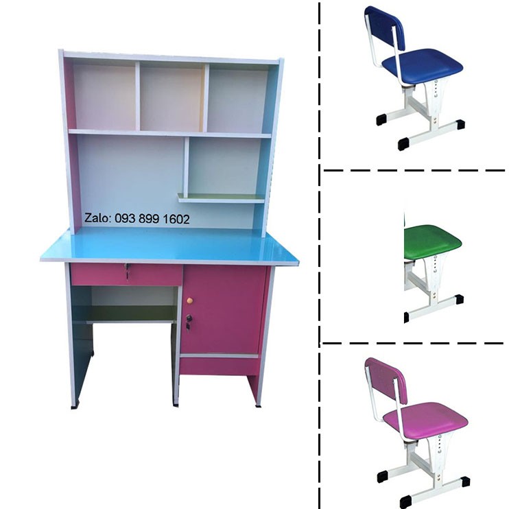 Bàn Học Sinh Có Kệ Sách - Kèm Ghế Ngồi - Bàn Học Sinh- Bàn Học Sinh - Ab004