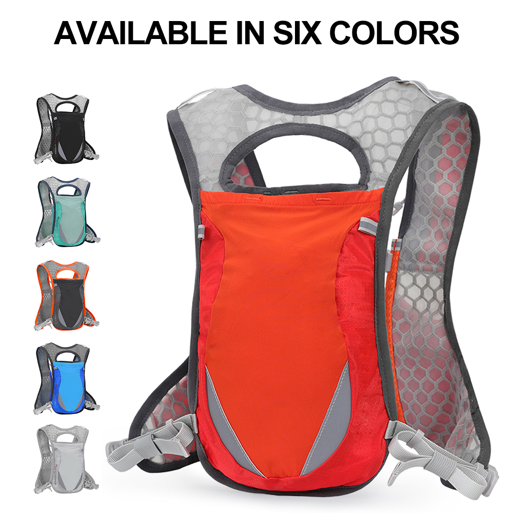 Inoxto 2022 mới siêu nhẹ 2 lít ba lô, chạy Marathon Xe đạp ba lô túi nước với 250ml chai mềm