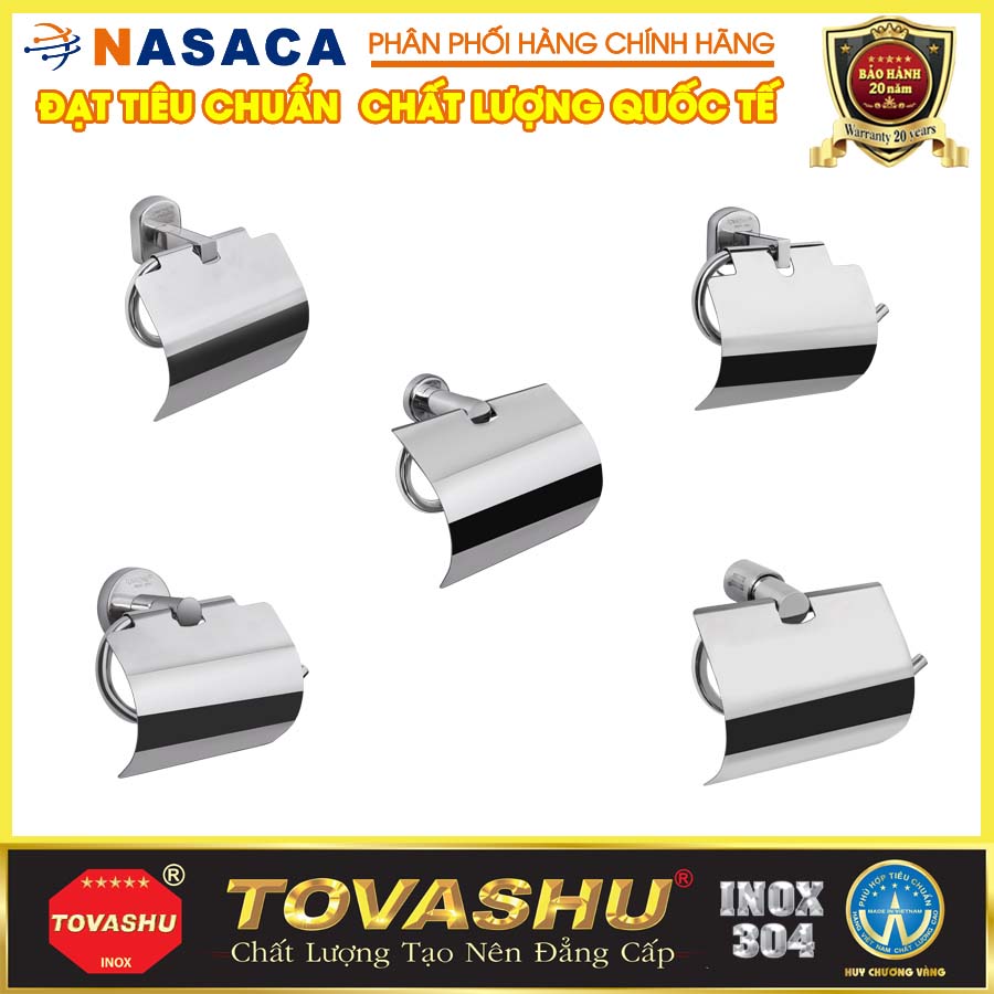 Lô giấy nhiều kiểu dáng inox 304 TOVASHU (inox 304 - bảo hành 20 năm)
