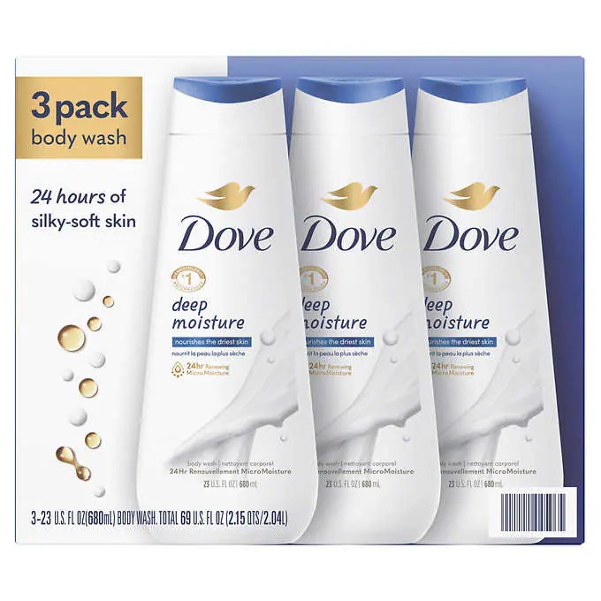 Sữa tắm dưỡng ẩm mịn da Dove Deep Moisture Liquid của Mỹ chai 680ml