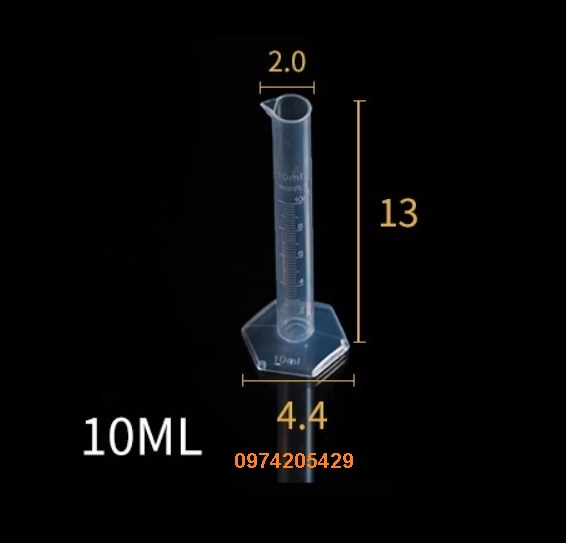 Ống đong nhựa 10ml chia vạch rõ ràng