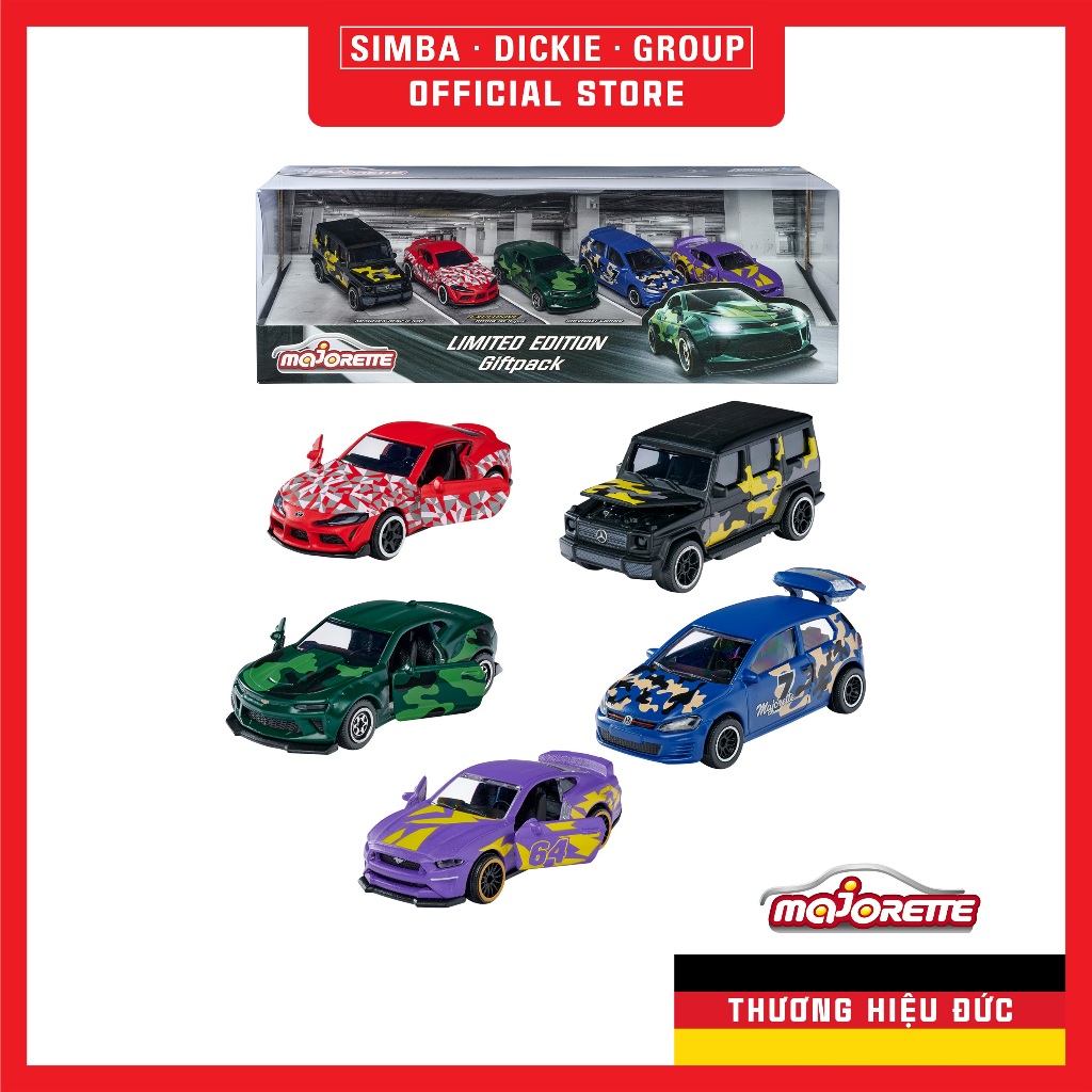Bộ 5 xe mô hình majorette limited edition 8, 5 pieces giftpack 212054028 die-cast cars - simba toys vietnam
