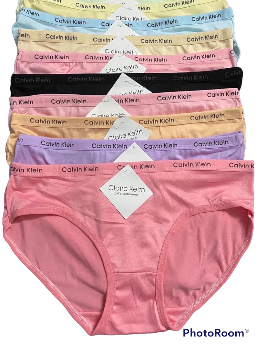 Bộ 10 quần lót nữ cotton cá tính, lưng viền chữ cho các nàng, Free size:40-52kg tuỳ chiều cao