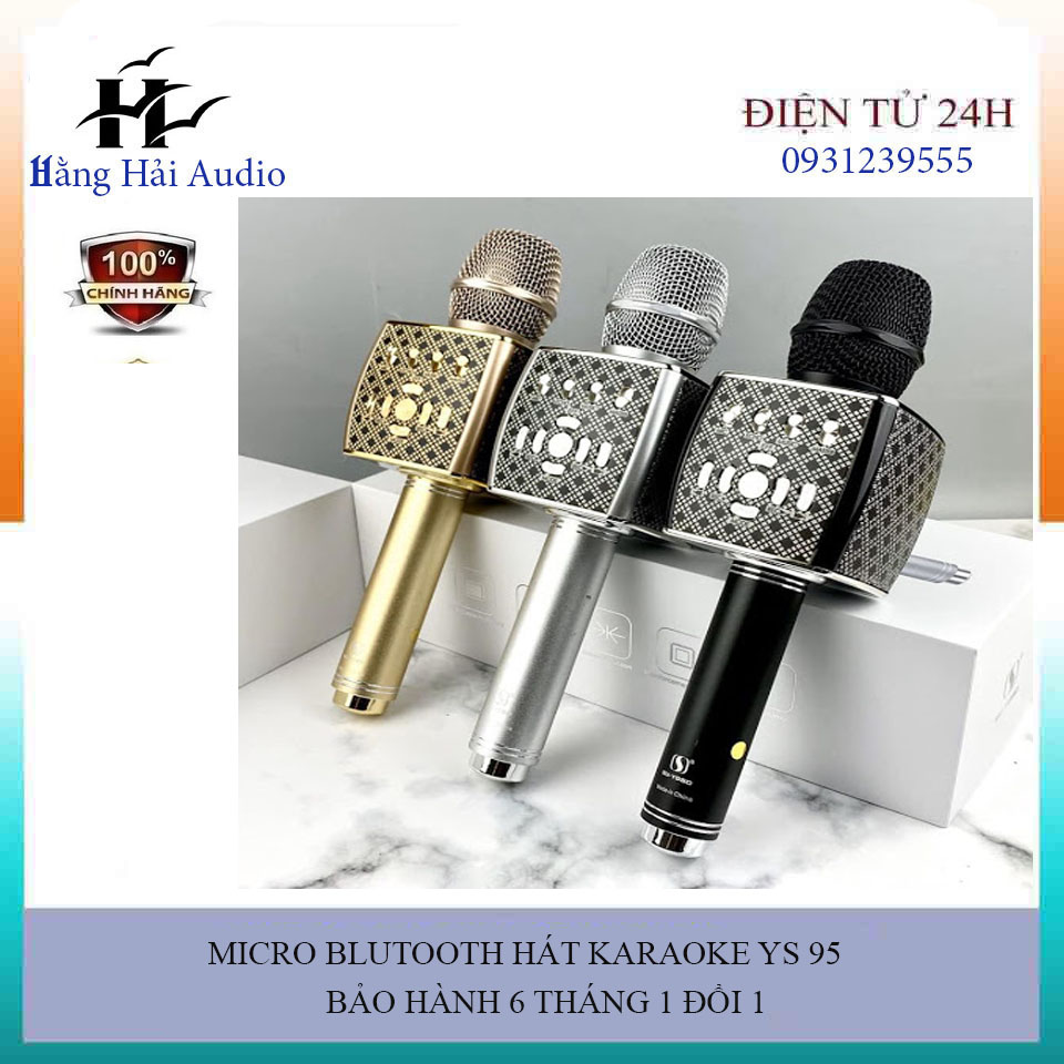 Mic Bluetooth hát karaoke YS 95 , loa to,hút âm