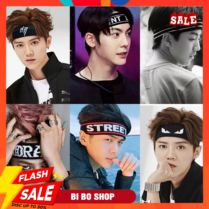Băng Đô Quấn Đầu Co Giãn Headband Hàn Quốc Thời Trang Thể Thao Cho Nam Nữ