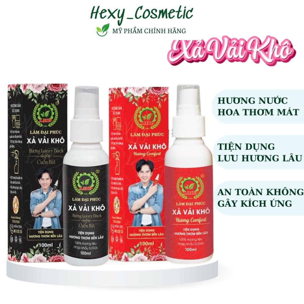 Combo 12 xả vải khô lâm đại phúc - xịt thơm quần áo, lưu hương cả ngày dài.
