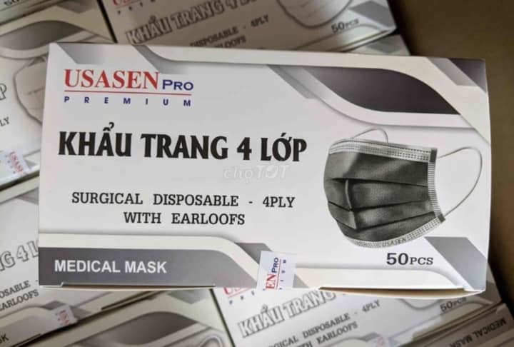 Thanh lý khẩu trang 4 lớp loại tốt freeship hcm