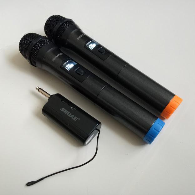 [HCM]Bộ 2 Micro không dây cho loa kéo / amply sóng UHF