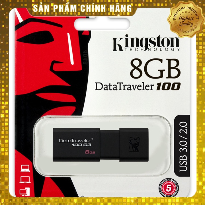 Usb 8gb kingston datatraveler 100 g3