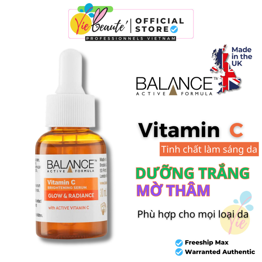 Serum Balance Trắng Da Mờ Thâm - Balance Active Formula Vitamin C Brightening