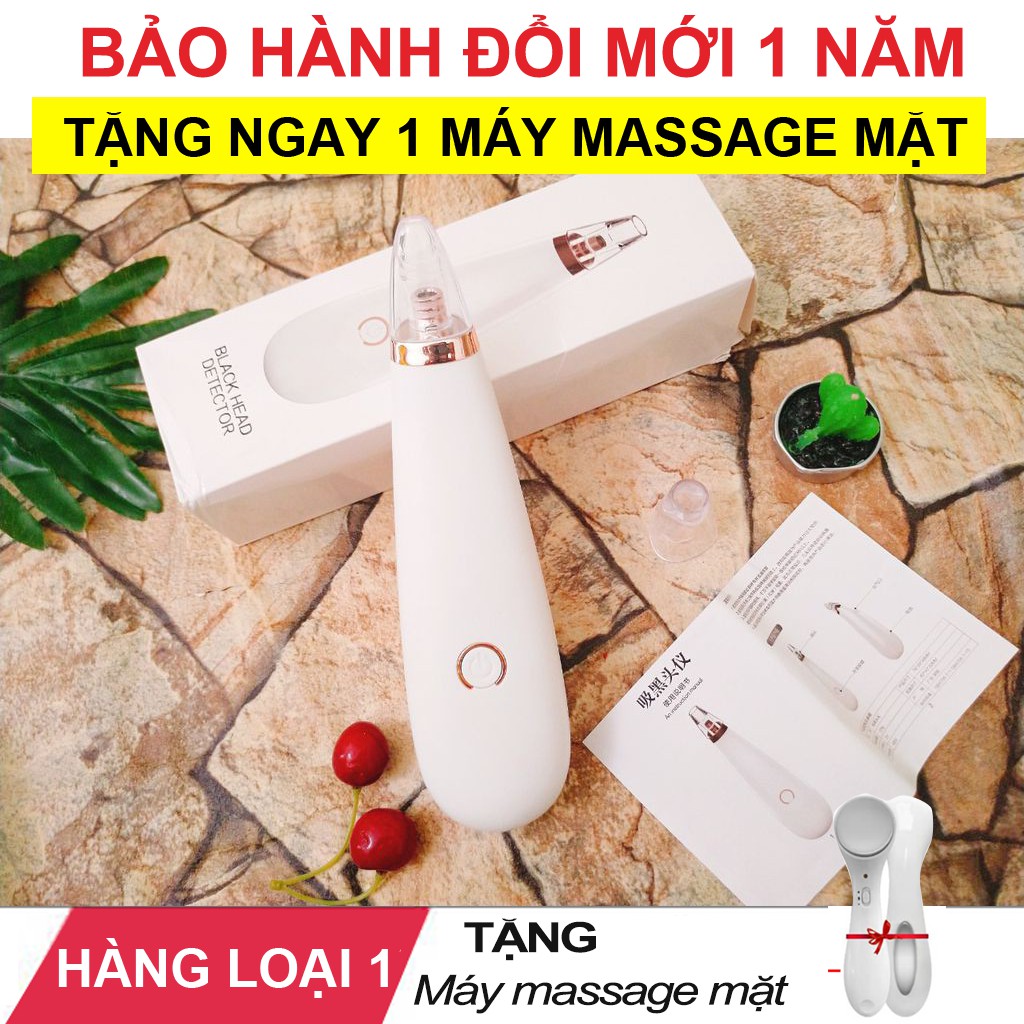 Máy hút mụn mini cầm tay - tặng máy massage mặt