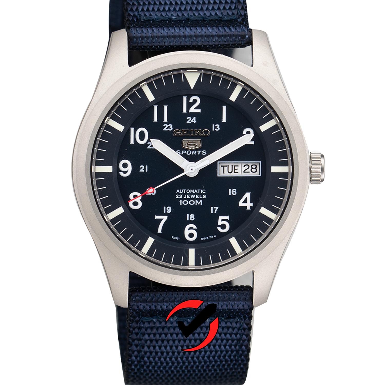 Đồng Hồ Cơ Nam Seiko 5 Quân Đội Cao Cấp Giá Rẻ Chống Nước Chống Xước Automatic