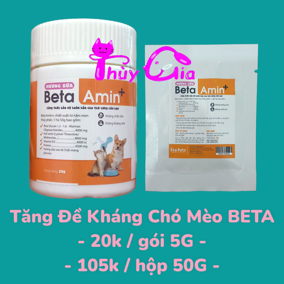 Bột dinh dưỡng tăng đề kháng Beta Amin cho chó mèo