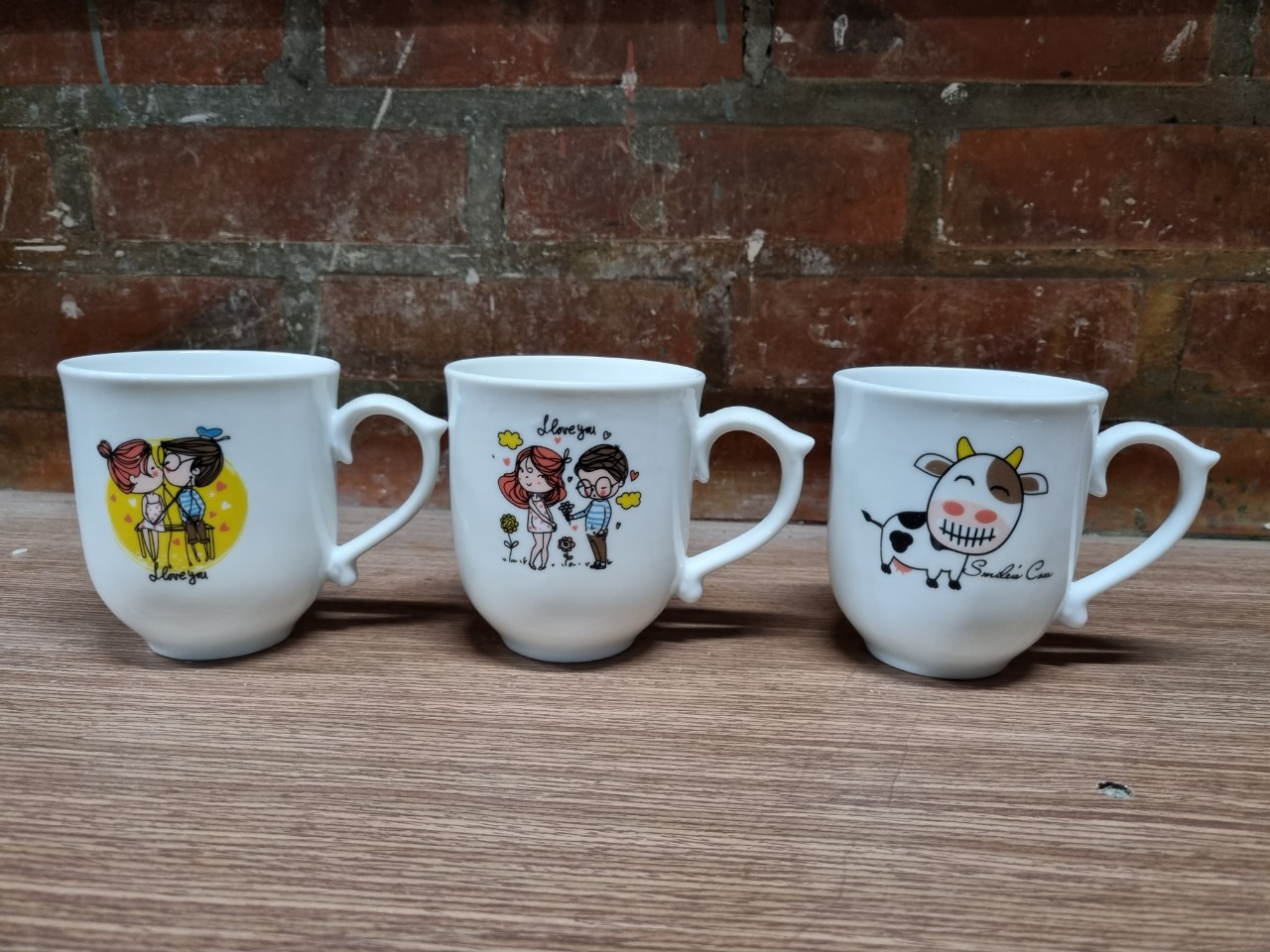 01 ly cốc sứ hoa, dáng chóp