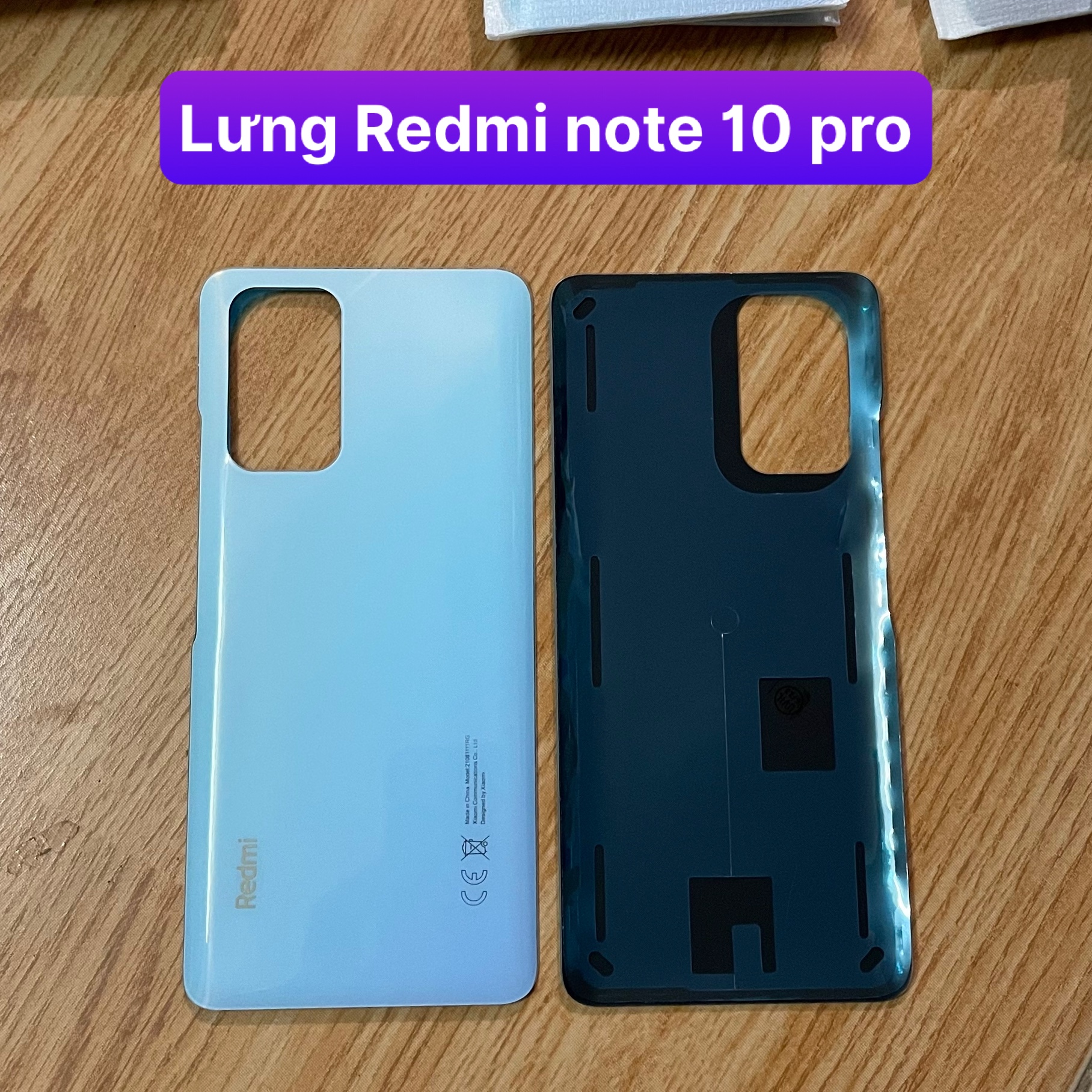 Kính lưng zin điện thoại xiaomi Redmi note 10 pro
