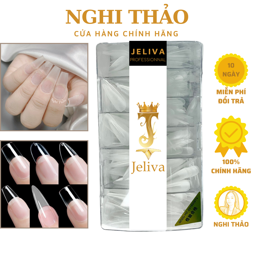 Móng úp tay nhám jeliva a hộp 500 móng