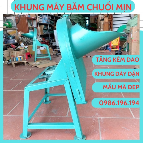 Khung máy " không motor " thái chuối đa năng băm rau bèo,thái cỏ voi mịnlắp cho máy 1.1kw và 1,5kw tặng kèm lưỡi dao