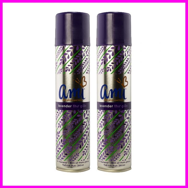 Combo 2 Chai Nước Hoa Xịt Phòng Ami Hương Lavender 280ml hungthuybr