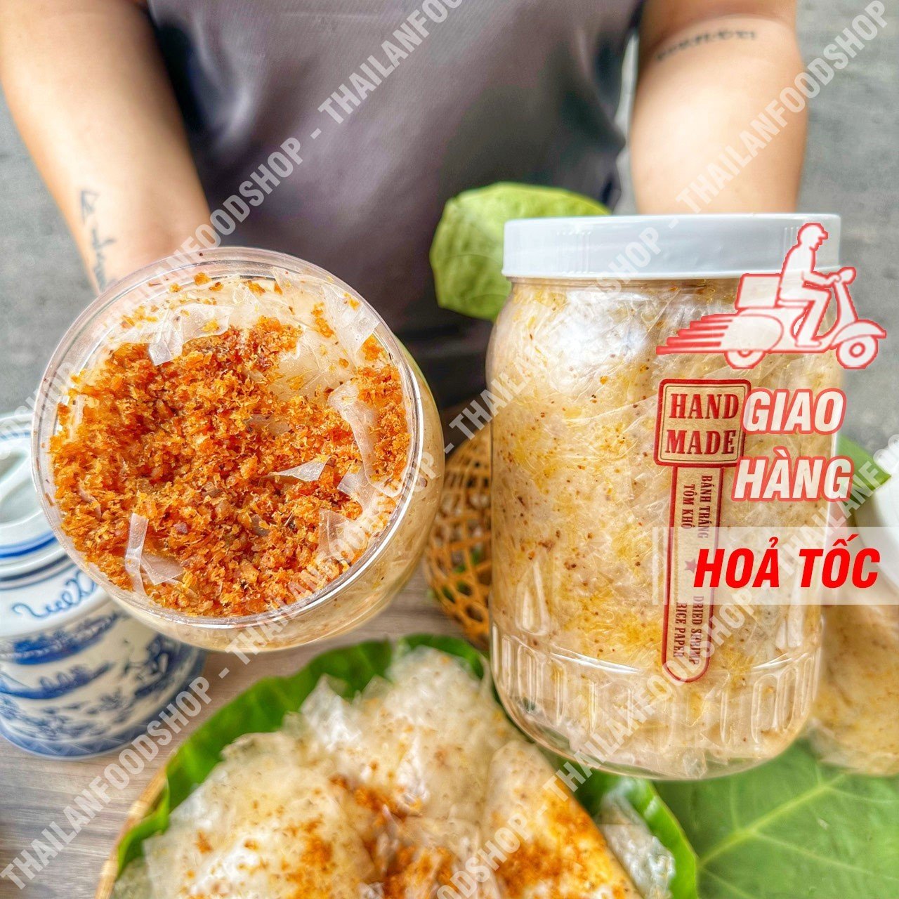 Bánh tráng tôm cháy hộp 340gr - 360gr