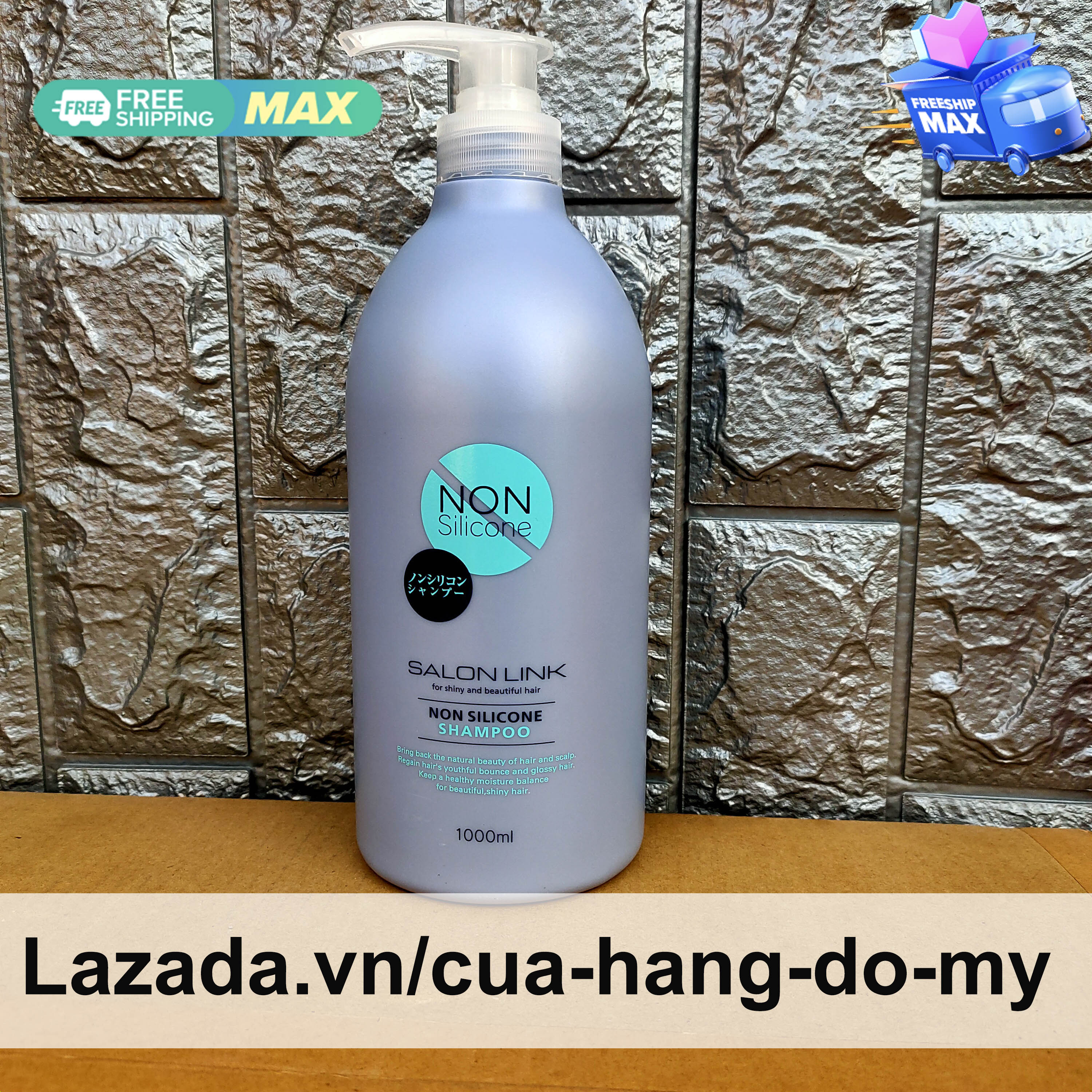 Dầu gội Salon LinkNon Silicone Shampoo 1000ml của Nhật Bản Màu Xanh - SalonLink dành cho tóc nhuộm - Cửa Hàng Đồ Mỹ