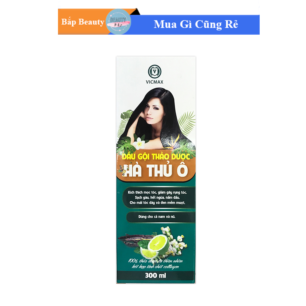 Dầu Gội Thảo Dược Hà Thủ Ô giảm rụng tóc cho tóc đen chắc khỏe