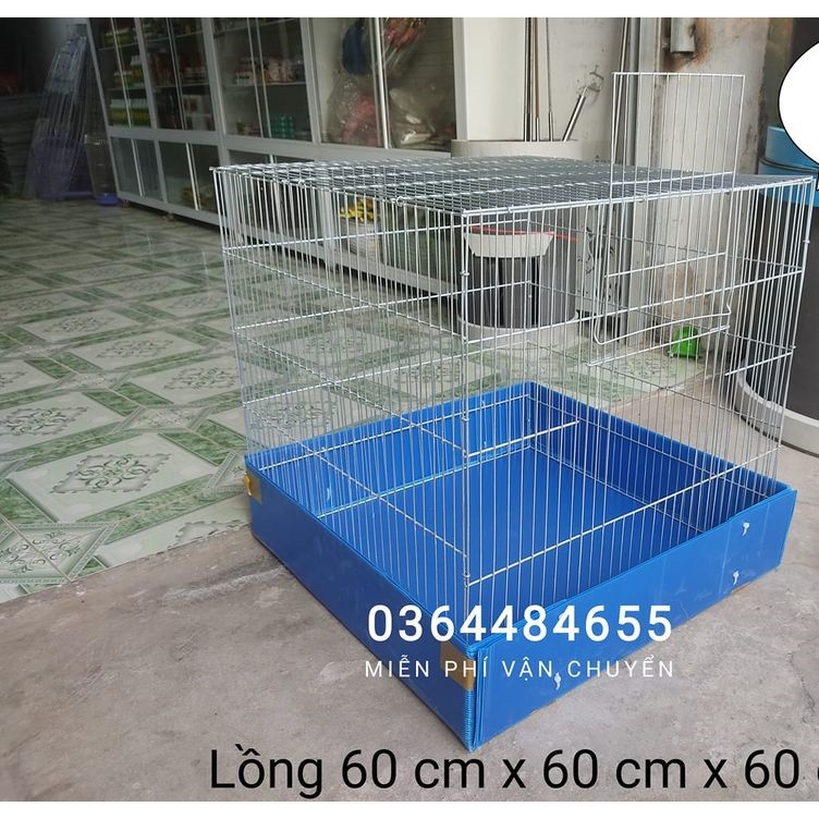 LỒNG NUÔI GÀ TRE 60x60x60 cm KÈM KHAY NHỰA, CHUỒNG NUÔI GÀ TRE NAN MAU CHỐNG CHUỘT GIÁ RẺ, CHẤT LƯỢNG