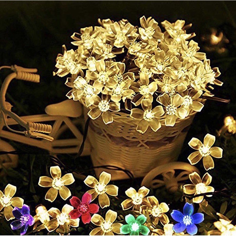 Đèn Led Cắm Điện Dài 3 Mét 18 Đèn Led Hoa Mai Đủ Màu Chớp Nháy Quấn Cây Mai Tết Gí Rẻ