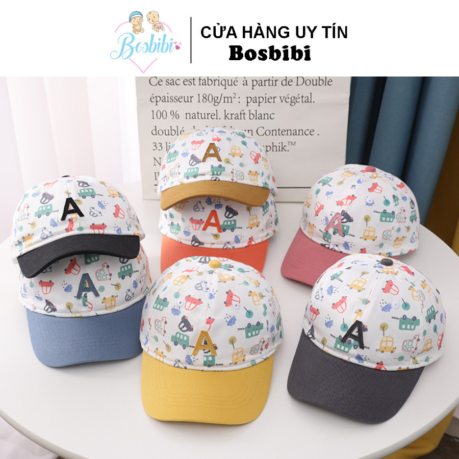 Mũ lưỡi trai ô tô đáng yêu cho bé trai từ 3 đến 8 tuổi