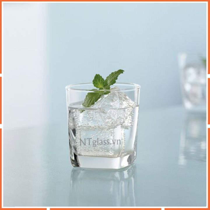 Ly thủy tinh đáy vuông lùn 195ml B11007, chính hãng ocean