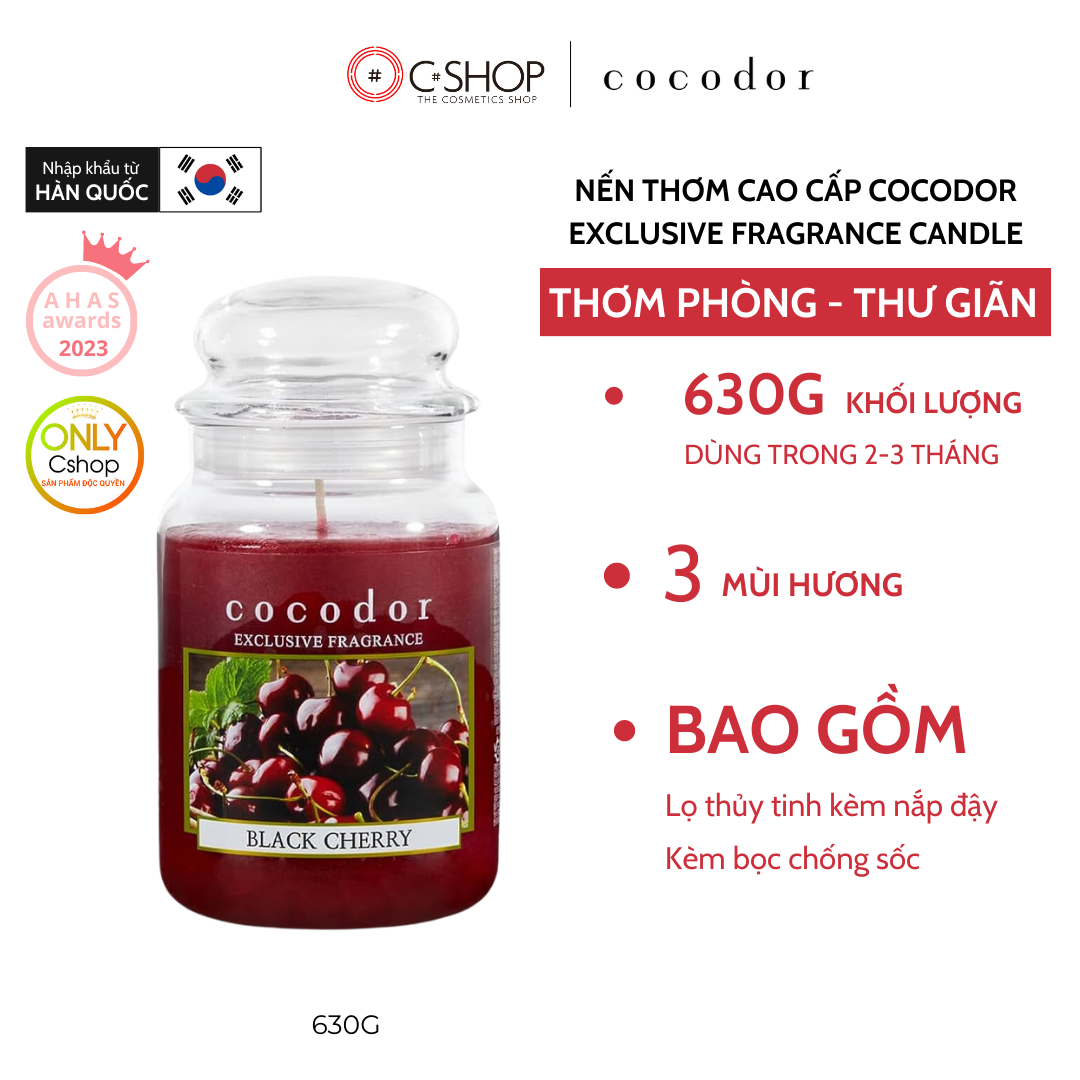 Nến thơm phòng cao cấp COCODOR Exclusive Fragrance Candle 630g