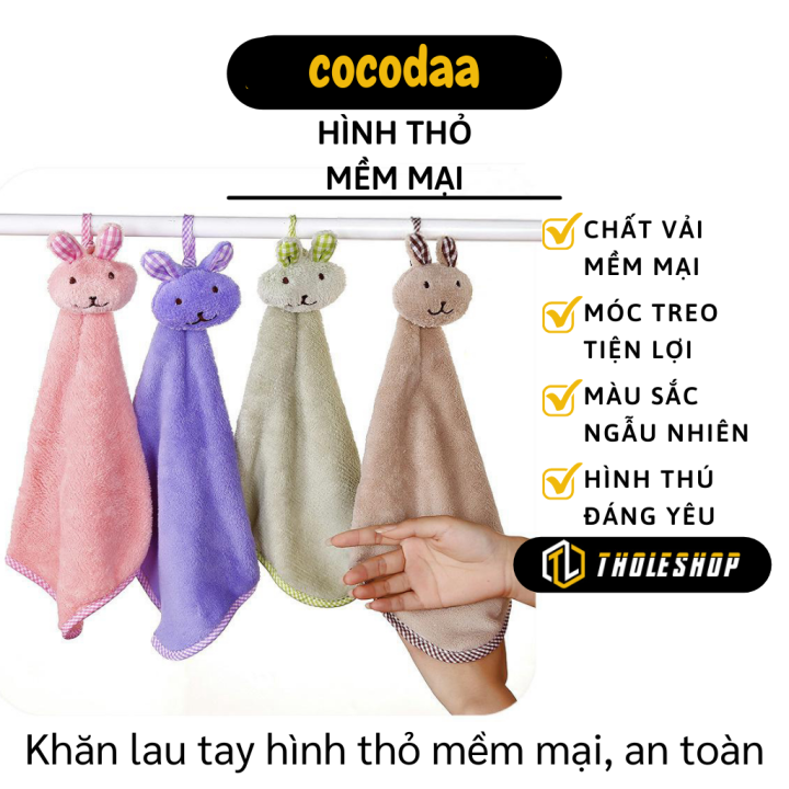 Khăn nhà bếp - Khăn lau tay hình thỏ mềm mại an toàn với người sử dụng - Giúp không gian bếp trở nên sạch sẽ và gọn gàng