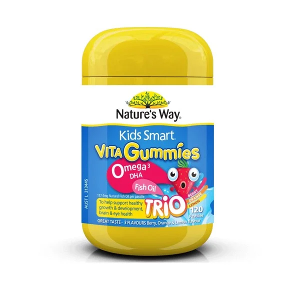 Nature's Way Kẹo Dẻo Bổ Sung Omega 3 Và DHA Cho Trẻ Vị Dâu Kids Smart Vita Gummies