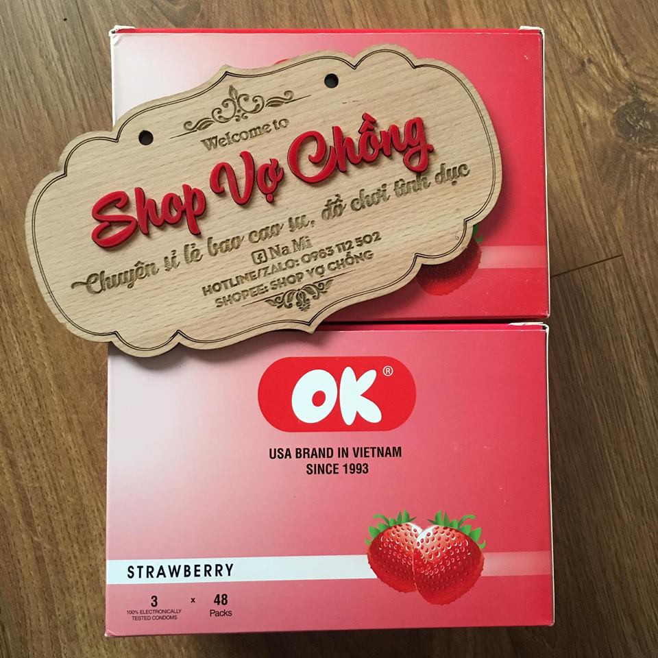 Combo 144 cái bao cao su Ok dâu tây, sản phẩm cam kết đúng như mô tả, chất lượng đảm bảo, an toàn sức khỏe người dùng