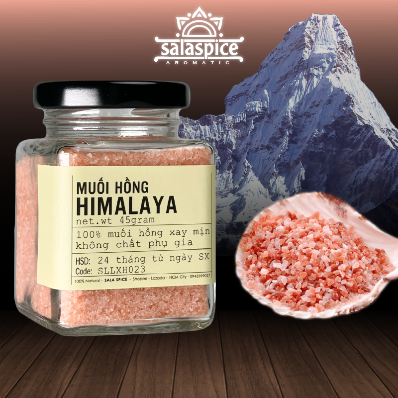 Muối Hồng HIMALAYA SALA SPICE nguyên chất nhập khẩu không chất tạo màu,không phụ gia hỗ trợ ăn kiêng eat clean , healthy