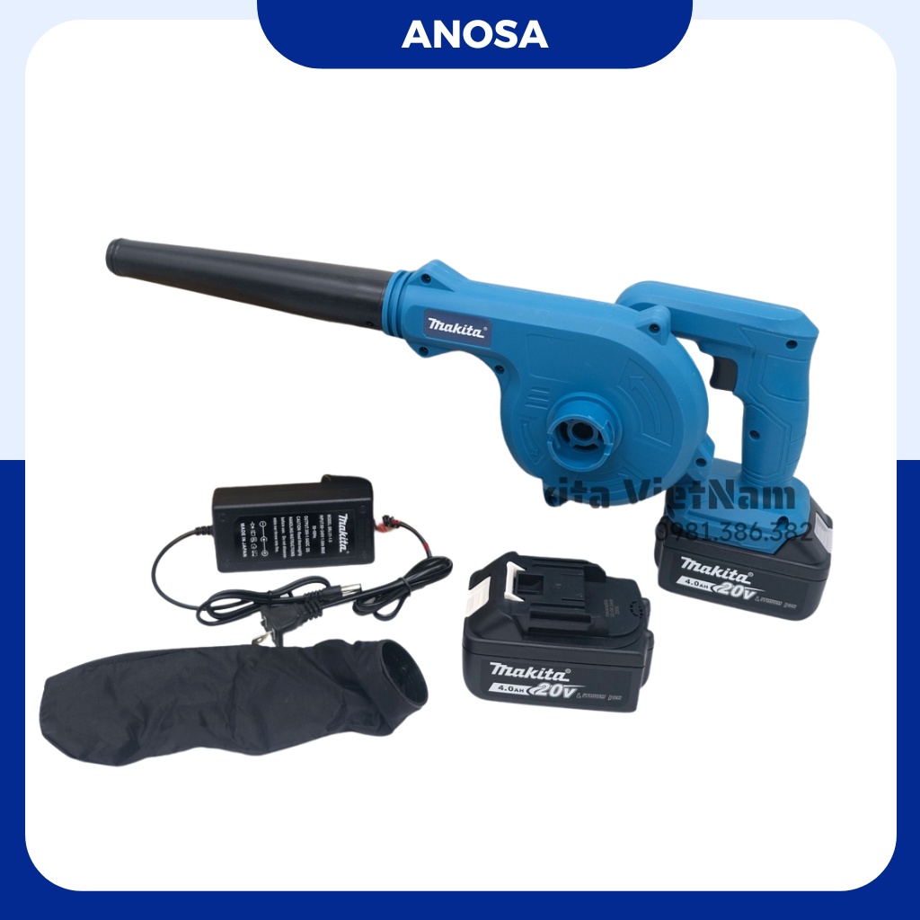 Máy thổi bụi pin MAKITA, máy thổi bụi cầm tay MAKITA pin 10 cell dung lượng khủng