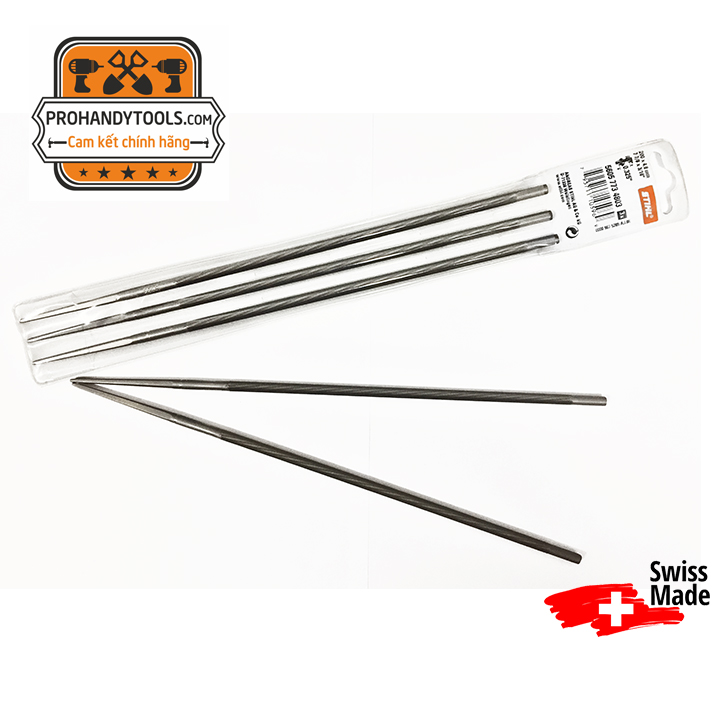 Dũa máy cưa xích 4.8 mm STIHL chính hãng. Made in Swiss - VĨ 3 CÂY