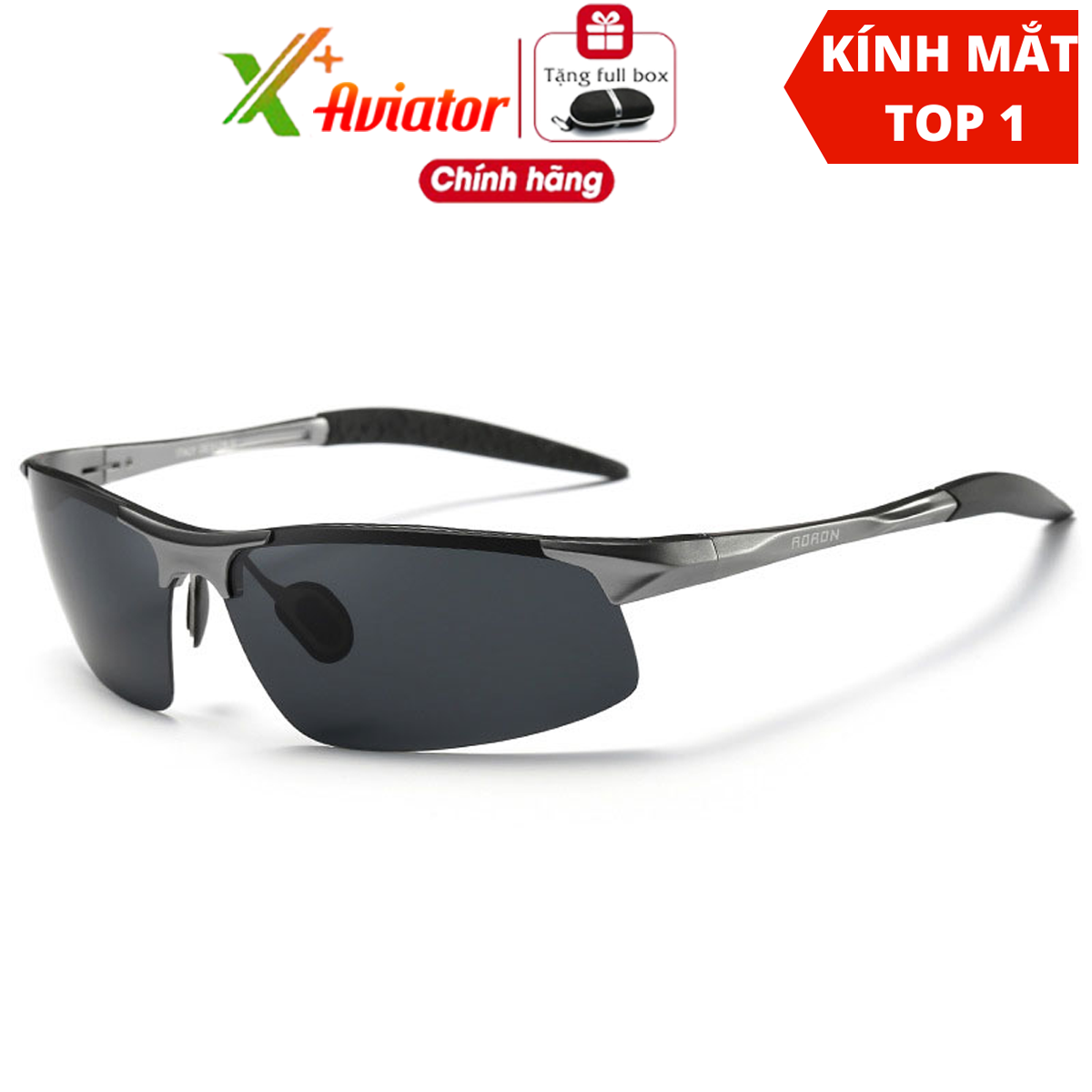 [BẢO HÀNH 12 THÁNG] Kính mát nam Thể Thao Aviator Aoron 8177 tròng Kính Polarized Phân Cực kính mắt chống UV chống choi chói lóa chống bụi hiệu quả