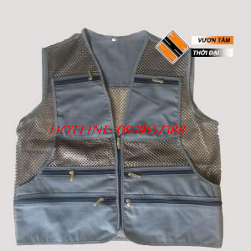 Áo ghi lê kỹ thuật, áo ghi lê bảo hộ lao động 8 túi