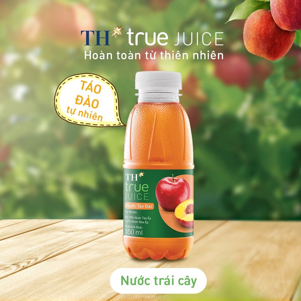 Nước trái cây vị tào đào th true juice 350ml