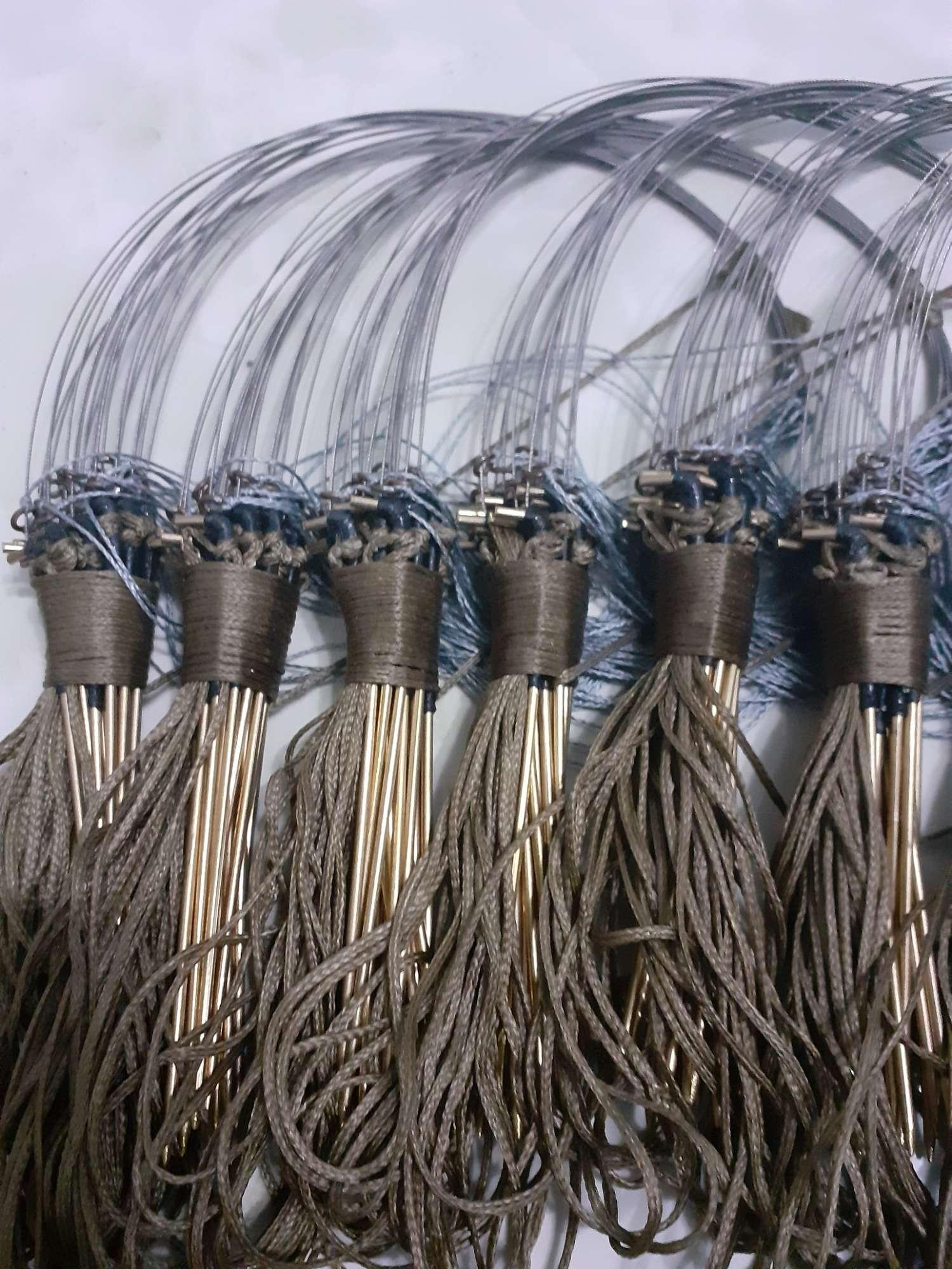 giò bẫy gà rừng chân đồng khoan 3 lỗ,1 bộ 20 chân,cáp inox chống rỉ xe 4