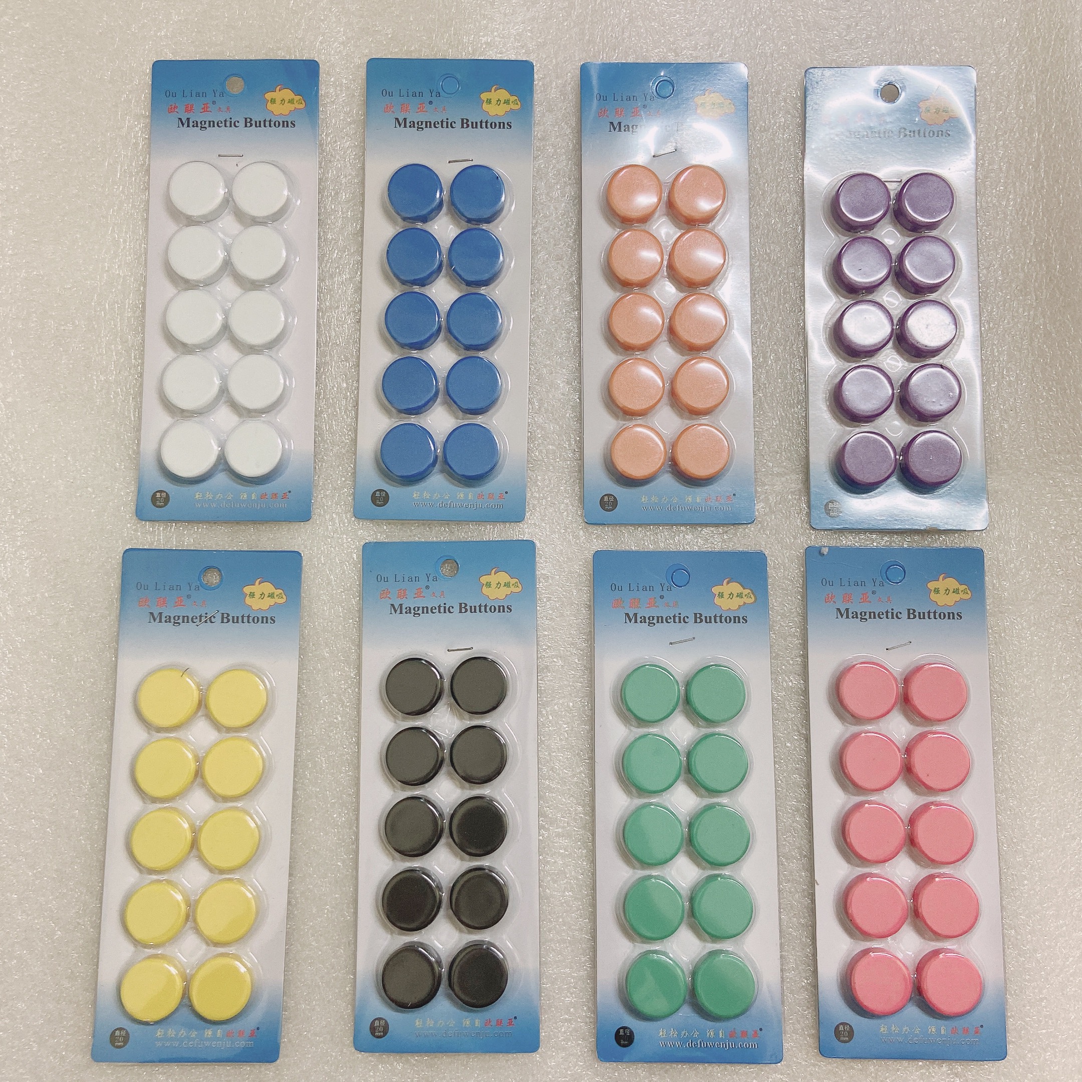 Nam châm đính bảng loại siêu dính D20mm nhiều màu sắc